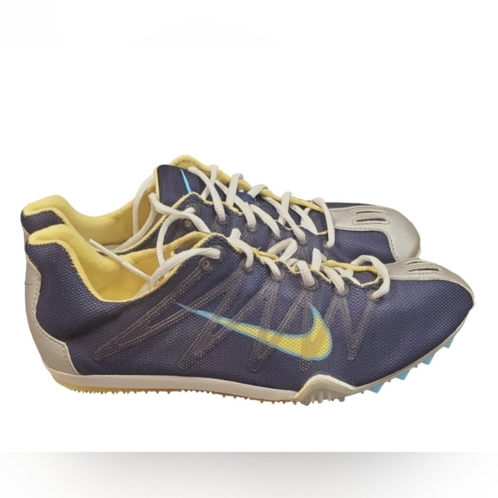 Nike Bowerman size 7 yellow/blue track and field cleats/sneakers
